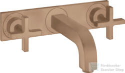 Hansgrohe AXOR CITTERIO falsík alatti mosdó csaptelep 22, 5 cm-es kifolyóval, alaptest nélkül, szálcsiszolt vörös arany hatású 39144310 (39144310)