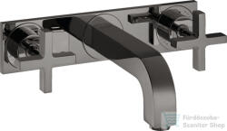 Hansgrohe AXOR CITTERIO falsík alatti mosdó csaptelep 22, 5 cm-es kifolyóval, alaptest nélkül, polírozott fekete króm 39144330 (39144330)