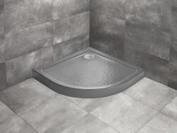 Radaway Doros Stone A 80x80 cm íves, előlapos, kőhatású akril zuhanytálca, 3 színben választható + ajándék szifonnal együtt
