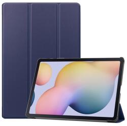 Samsung Tab S7 Plus 12.4 / Tab S7 FE 12.4 / Tab S8 Plus 12.4, mappa tok, Trifold, sötétkék - tok-shop