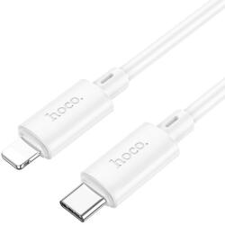 USB Type-C töltő- és adatkábel, Lightning, 100 cm, 2400mA, 20W, gyorstöltés, PD, QC, Hoco X88 Gratified, fehér