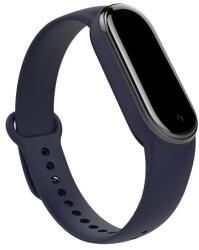 Xiaomi Mi Band 5 / Mi Band 6, szilikon pótszíj, állítható, sötétkék
