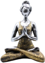 Ancient Wisdom Yoga Lady Szobrocska - Ezüst-Arany - 24 cm (YogaL-04)