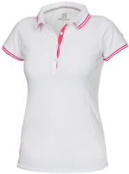 Ardon Női galléros póló FLORET - Fehér / rózsaszín | 3XL (H6304/3XL)