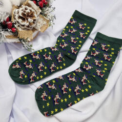 Szuntex zokni Rénszarvasos zokni zöld 35-38 33963