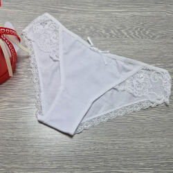 Turbó Csipkés szélű női alsó Fehér, L 28838