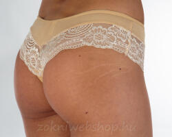 Turbó Csipkés brazil pamut csípőtanga Drapp, S 10171