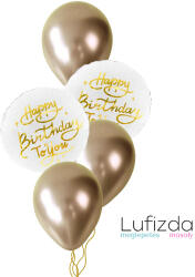  Héliumos luficsokor szülinapra, Happy Birthday - INGYENES GLS szállítással (LUFI512980)