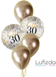  Héliumos luficsokor szülinapra - 30-as - INGYENES GLS szállítással (LUFI640472)