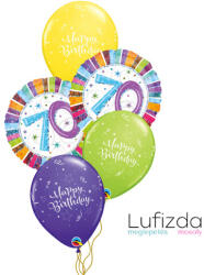  Héliumos luficsokor szülinapra, 70-es - INGYENES GLS szállítással (LUFI267894)