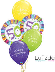  Héliumos luficsokor szülinapra, 50-es - INGYENES GLS szállítással (LUFI268115)