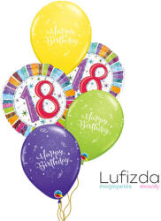  Héliumos luficsokor szülinapra, 18-as - INGYENES GLS szállítással (LUFI963972)