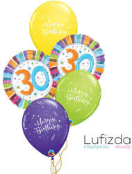  Héliumos luficsokor szülinapra, 30-as - INGYENES GLS szállítással (LUFI639773)