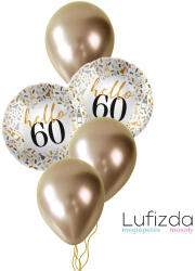  Héliumos luficsokor szülinapra - 60-as - INGYENES KISZÁLLÍTÁSSAL (LUFI839469)