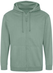 Just Hoods cipzáros kapucnis férfi pulóver AWJH050, Dusty Green-L (awjh050dugn-l)