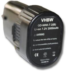 VHBW Baterie pentru Makita BL7010, 7.2 V, 2.0 Ah (BW800105730)