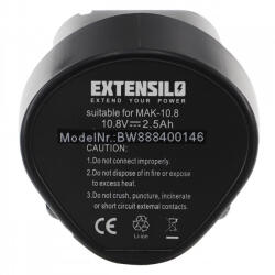EXTENSILO Baterie pentru Makita BL1013, 10.8 V, 2.5 Ah (888400146)