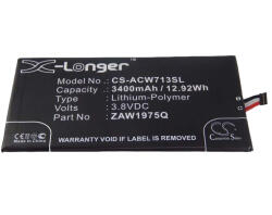 VHBW Baterie pentru Acer Iconia Tab 7 / A1-713, 3400 mAh (BW800110470)