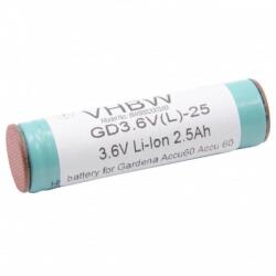 VHBW Baterie pentru Gardena Accu60, Li-Ion, 3.6 V, 2.5 Ah (BW888200169)