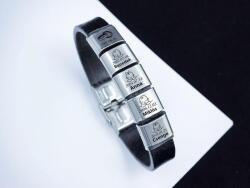 R. M. ékszer Közös életünk 5 egyedi medálos MoMents bőr karkötő (16532RM)