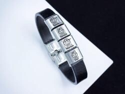 R. M. ékszer Gyermekeim 4 egyedi medálos MoMents bőr karkötő (16506RM)