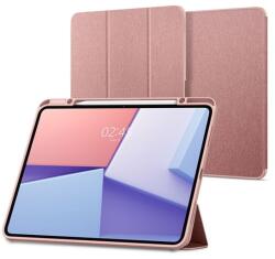 Spigen URBAN FIT tok álló (FLIP, oldalra nyíló, TRIFOLD, asztali tartó, ceruza tartó, textil minta) ROZÉARANY Apple IPAD Pro 13 (2024) (ACS07011)