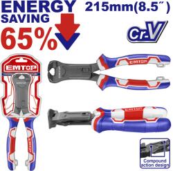 EMTOP Cleste cu tais frontal 215mm (8.5 ) - EPLRCE0851, EMTOP (EPLRCE0851) Cleste