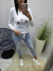 Norafashion Csinos pitypang mintás hosszú ujjú felső (512597)