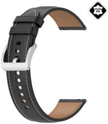 gigapack Pótszíj (univerzális, 22 mm, valódi bőr) FEKETE Huawei Watch GT 2 46mm, Huawei Watch GT, Huawei Watch GT Active, Huawei Watch GT Fortuna, Huawei Watch, Huawei Watch Magic, Huawei Watch 2, Huawei (GP-8