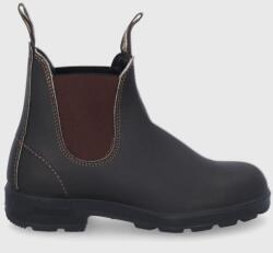 Blundstone bőr bokacsizma 500 barna, női, lapos talpú - barna Női 42.5