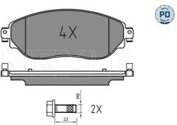 MEYLE set placute frana, frana disc MEYLE -PD: Advanced performance and design. 025 220 8718/PD (025 220 8718/PD)