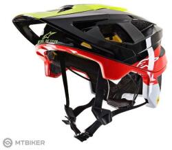 Alpinestars Vector Tech Pilot MIPS sisak, black/yellow fluo/red glossy (L (59-63 cm))