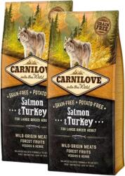 CARNILOVE Dog Adult Salmon & Turkey Large - Lazac & Pulyka 2x4kg