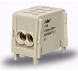 Stilo fővezeték sorkapocs 2x 25/2x25mm2 szürke HLAK 25-1/2 - STI284 (STI284)