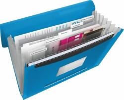 Esselte Harmonikamappa, A4, PP, 6 rekeszes, ESSELTE "Vivida", kék (E624015) - primatinta