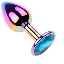 Guilty Toys Dop Anal Metalic, Large, Multicolor, Piatra Albastru Deschis, Guilty Toys