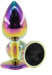 Guilty Toys Dop Anal Metalic, Small, Multicolor, Piatra Neagra, Guilty Toys