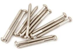 Fender 0027035049 pickup mounting screws, vintage basses, 4 x 1-1/4 philips, nickel, 12 pcs