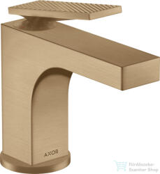 Hansgrohe AXOR CITTERIO 90 mosdó csaptelep automata leeresztővel, rombuszmetszéses fogantyúval, szálcsiszolt bronz 39001140 (39001140)