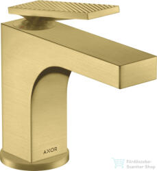 Hansgrohe AXOR CITTERIO 90 mosdó csaptelep automata leeresztővel, rombuszmetszéses fogantyúval, szálcsiszolt sárgaréz hatású 39001950 (39001950)