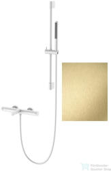 AREZZO design ELEGANT termosztatikus kádcsaptelep zuhanyszettel , szálcsiszolt arany AR-1295BG (AR-1295BG)