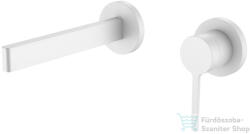 AREZZO design Elegant fali mosdó csaptelep, leeresztő nélkül, matt fehér AR-8095MW (AR-8095MW)