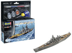 Revell Model Set Battleship USS New Jersey 1: 1200 (65183) makett hajó festékkel, ragasztóval (65183) - kvikki