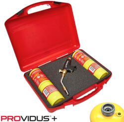 Providus GA200 CGA PRO KIT2 gázégő pisztoly készlet kofferben, piezo, CGA-600 csatlakozás - 1, 7 kW - max 2400°C (propilén palackkal) (GA200CGAPROKIT2)