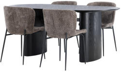  Étkezőgarnitúra Dallas 4117 (Fekete)