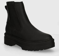 Tommy Hilfiger bokacsizma RUBBERISED CHELSEA TL fekete, női, lapos talpú, FW0FW08162 - fekete Női 40