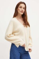 TWINSET gyapjú pulóver könnyű, női, bézs, 242TP3716 - bézs L