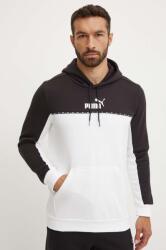 PUMA felső ESS BLOCK x TAPE fehér, férfi, mintás, kapucnis, 673342 - fehér S