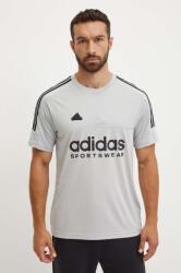 Adidas t-shirt Tiro szürke, férfi, nyomott mintás, IW5958 - szürke S