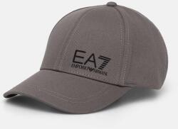 EA7 Emporio Armani pamut baseball sapka szürke, nyomott mintás, AF11989.7X000005 - szürke S
